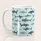 Sharks nature animal illustration texture print marine biologist sea life ocean Andrea Lauren Coffee Mug Gallery Image 3