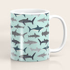 Sharks nature animal illustration texture print marine biologist sea life ocean Andrea Lauren Coffee Mug Gallery Image 1