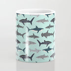 Sharks nature animal illustration texture print marine biologist sea life ocean Andrea Lauren Coffee Mug Gallery Image 4