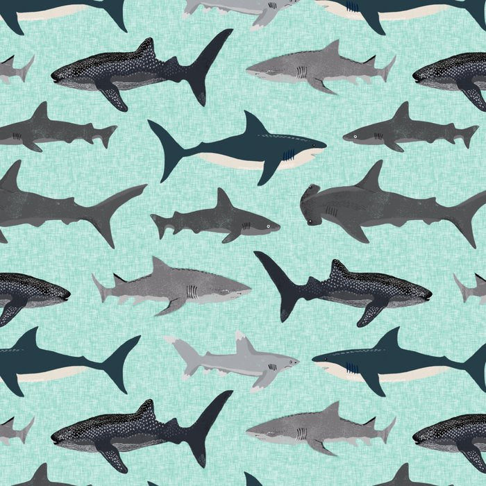 Sharks nature animal illustration texture print marine biologist sea life ocean Andrea Lauren Coffee Mug Gallery Image 2
