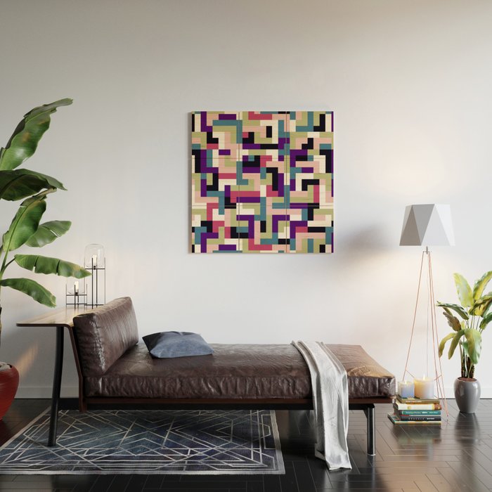 Boho M Tetris PTT Wood Wall Art Gallery Image 2