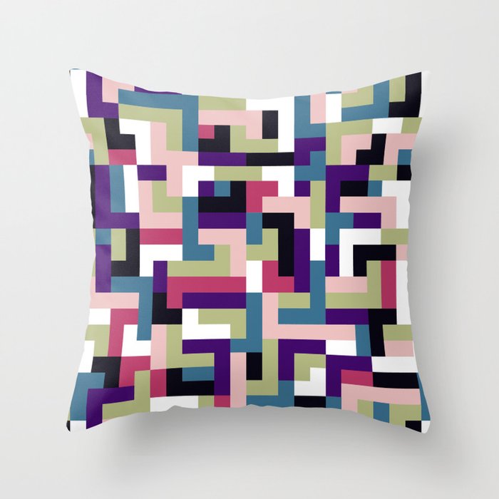 Boho M Tetris PTT Throw Pillow Gallery Image 6