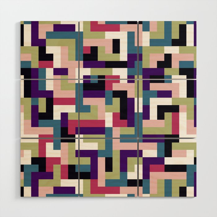 Boho M Tetris PTT Wood Wall Art Gallery Image 1