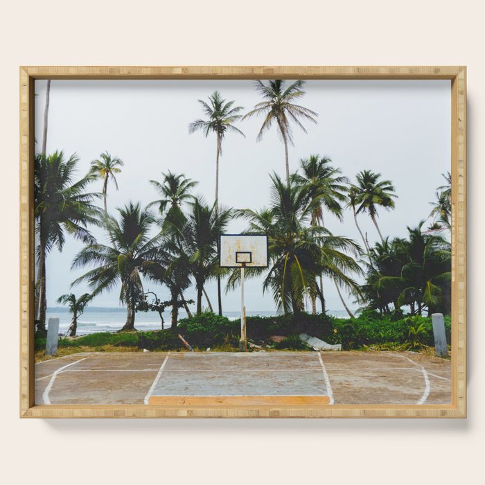 Basketball on Isla Bastimento, Bocas del Toro, Panama Serving Tray Gallery Image 1