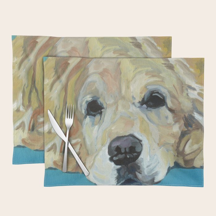 Shiner the Golden Retriever Portrait Placemat Gallery Image 1