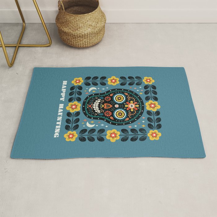 Happy Haunting | Day of Dead Skull Rug Gallery Image 1