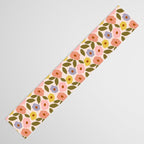 Muted Retro Ditsy Floral Pattern - Vintage Flowers Seamless Design Table Runner Gallery Image 3