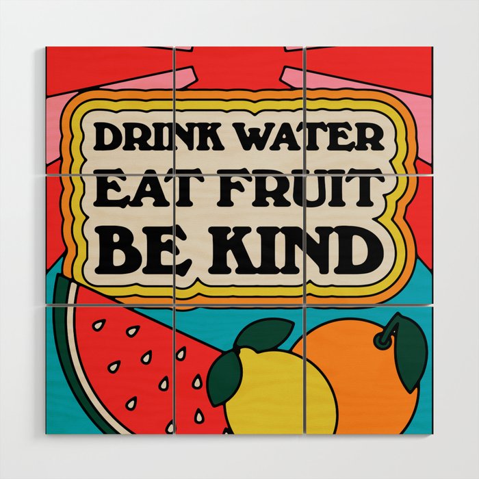 Drink Water Wood Wall Art Gallery Image 1