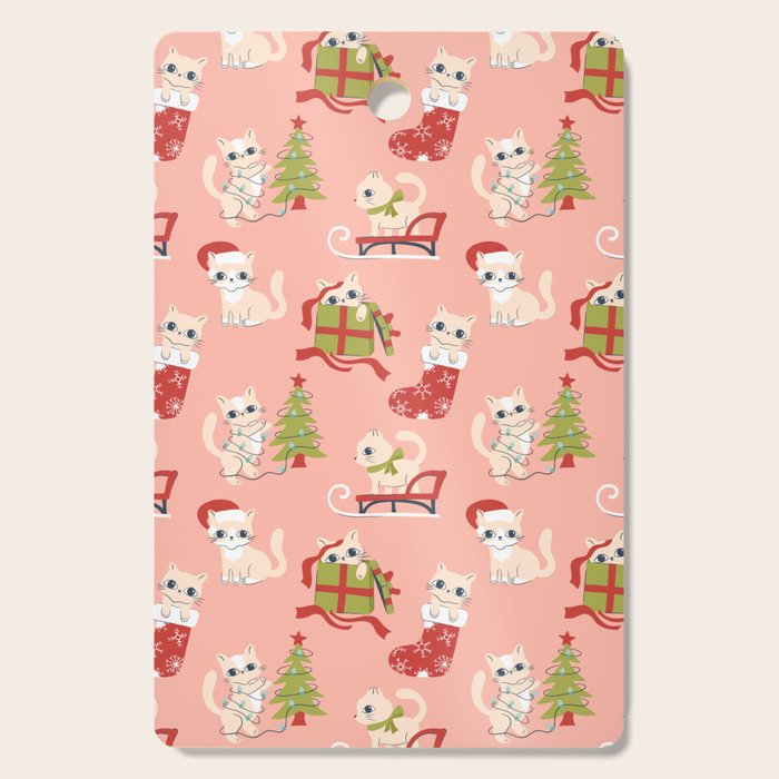 Cute Christmas Cats Cutting Board Gallery Image 1