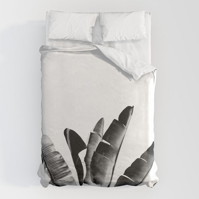 Traveler palm - bw Duvet Cover Gallery Image 6