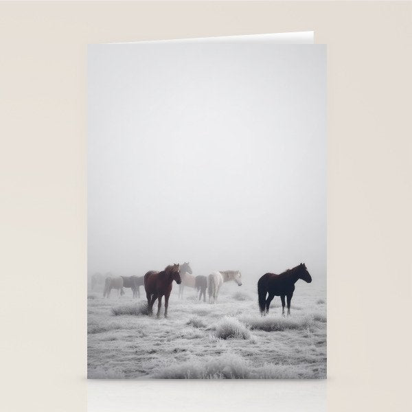Horses in the Mist II Stationery Card Gallery Image 2