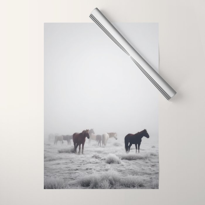 Horses in the Mist II Wrapping Paper Gallery Image 1