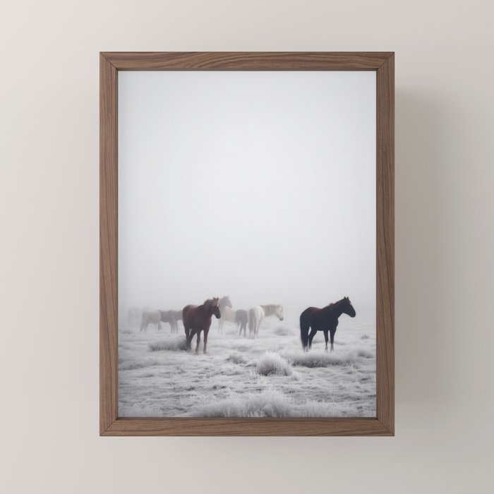 Horses in the Mist II Mini Art Print Gallery Image 2