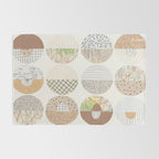 Patterned Circles: Maps & Kraft Paper Rug Gallery Image 2