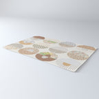 Patterned Circles: Maps & Kraft Paper Rug Gallery Image 3