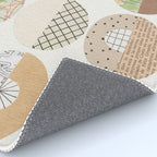 Patterned Circles: Maps & Kraft Paper Rug Gallery Image 4