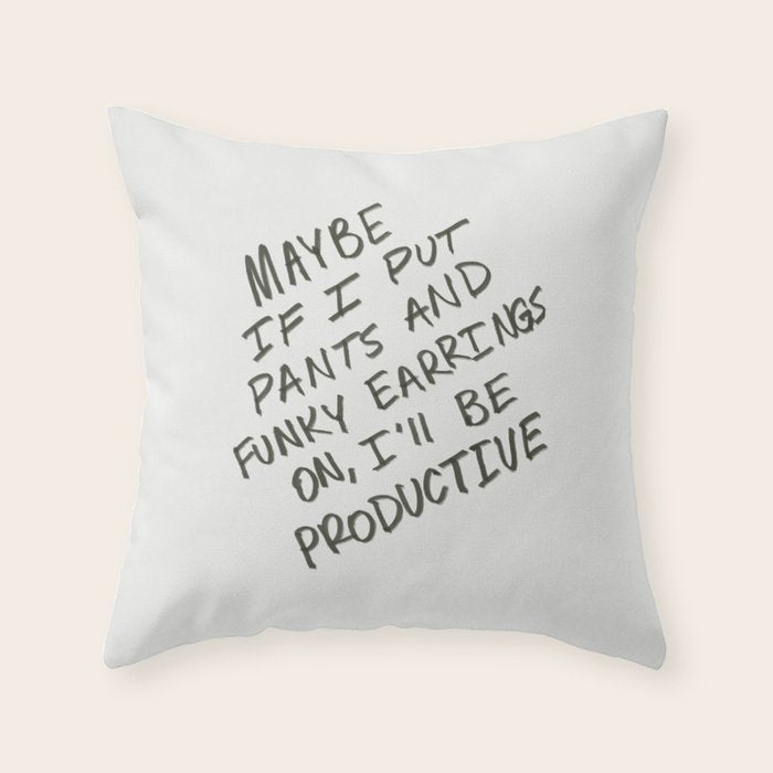 Working from Home Throw Pillow Gallery Image 1