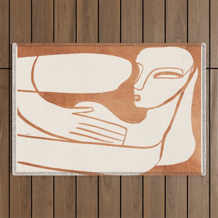 Abstract Female Figure 23 Outdoor Rug Gallery Image 1