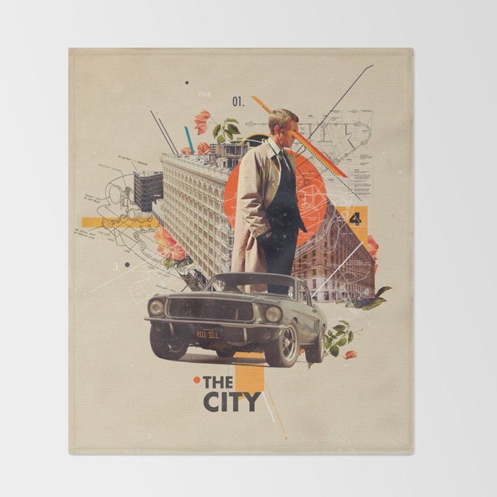 The City 1968 Throw Blanket Gallery Image 2