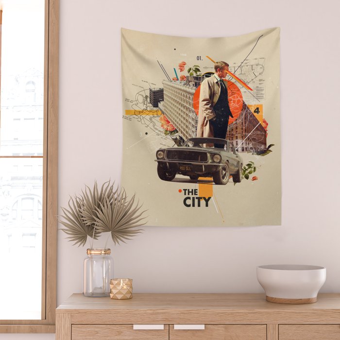 The City 1968 Wall Tapestry Gallery Image 2