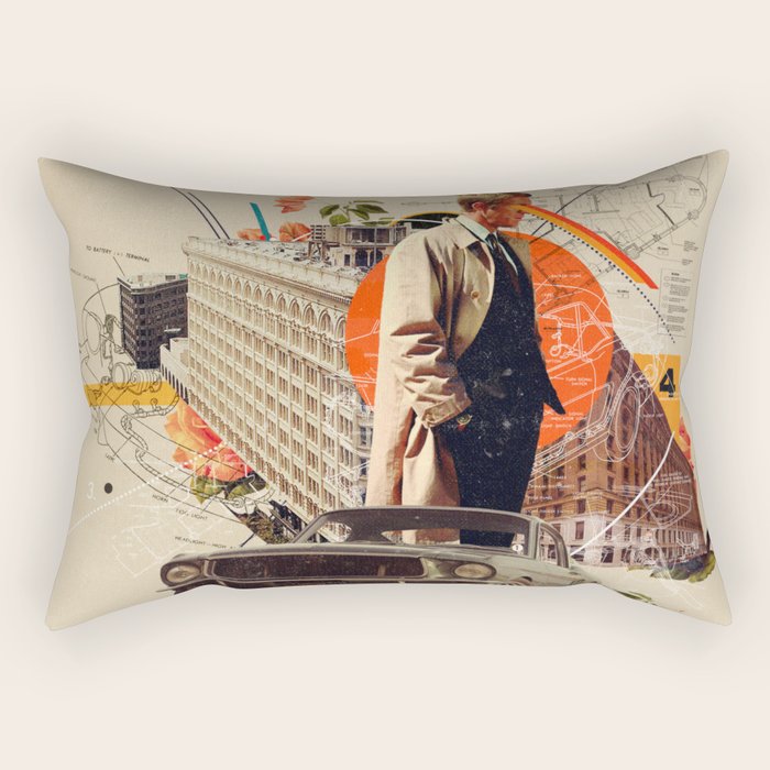 The City 1968 Rectangular Pillow Gallery Image 2