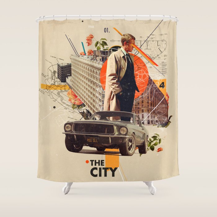 The City 1968 Shower Curtain Gallery Image 1