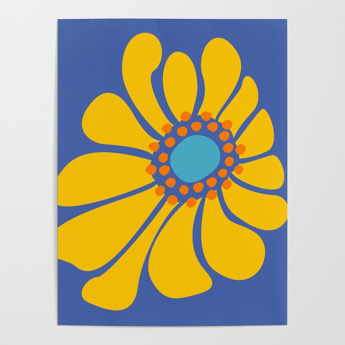 Groovy Yellow Flower Poster Gallery Image 4