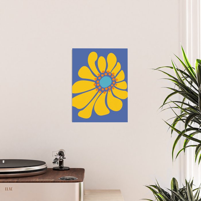 Groovy Yellow Flower Poster Gallery Image 2
