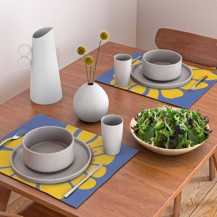 Groovy Yellow Flower Placemat Gallery Image 2