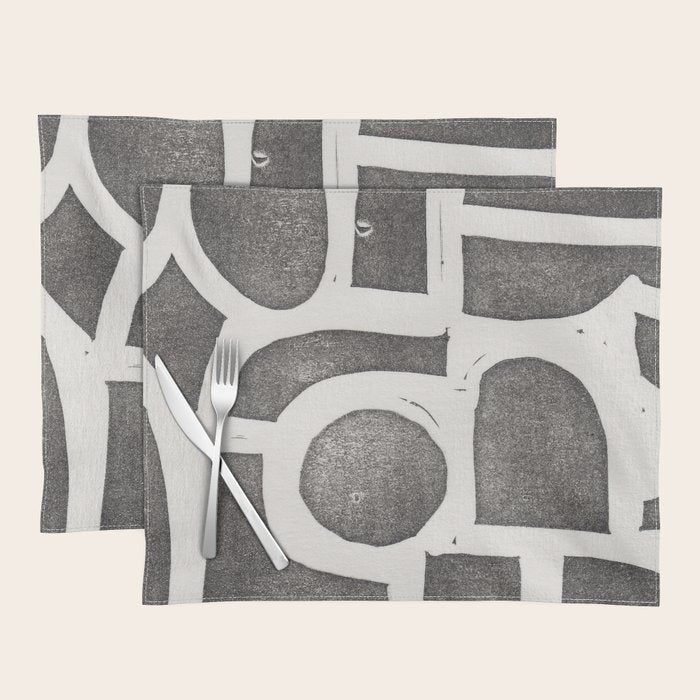 Linocut Abstract #2 Placemat Gallery Image 1