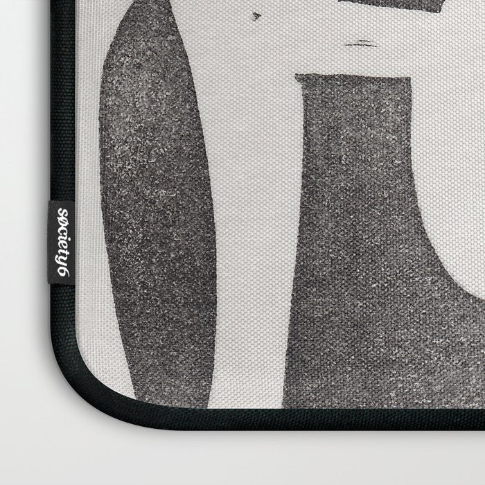 Linocut Abstract #2 Laptop Sleeve Gallery Image 3