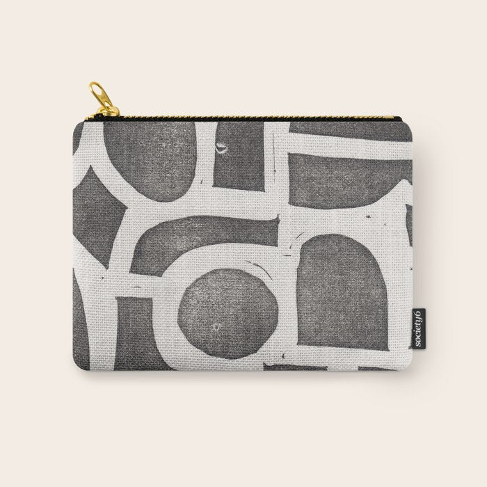 Linocut Abstract #2 Carry All Pouch Gallery Image 1