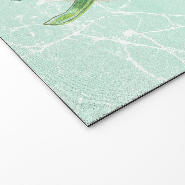 Modern vintage mint marble floral landscape Welcome Mat Gallery Image 2