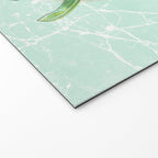 Modern vintage mint marble floral landscape Welcome Mat Gallery Image 2