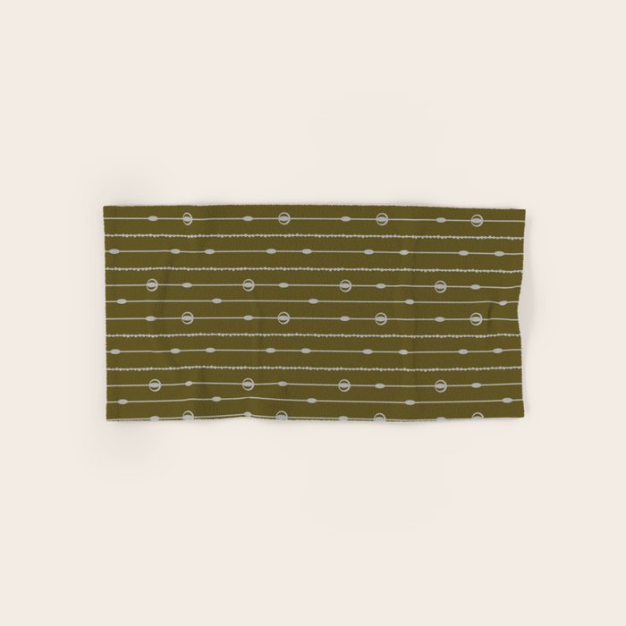 Olive Heritage Revival Stripes-Vintage Modern Elegance Bath Towel Gallery Image 1
