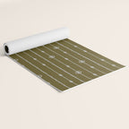 Olive Heritage Revival Stripes-Vintage Modern Elegance Yoga Mat Gallery Image 2