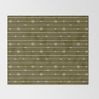 Olive Heritage Revival Stripes-Vintage Modern Elegance Throw Blanket Gallery Image 2