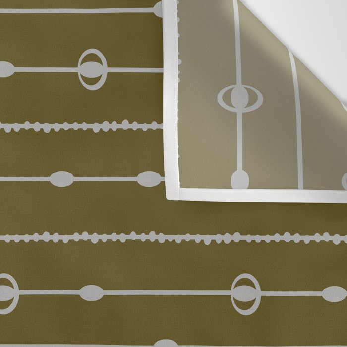 Olive Heritage Revival Stripes-Vintage Modern Elegance Wall Tapestry Gallery Image 3