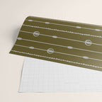 Olive Heritage Revival Stripes-Vintage Modern Elegance Wrapping Paper Gallery Image 2