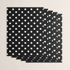 Classic Black & White Polka Dots Pattern Wrapping Paper Gallery Image 3