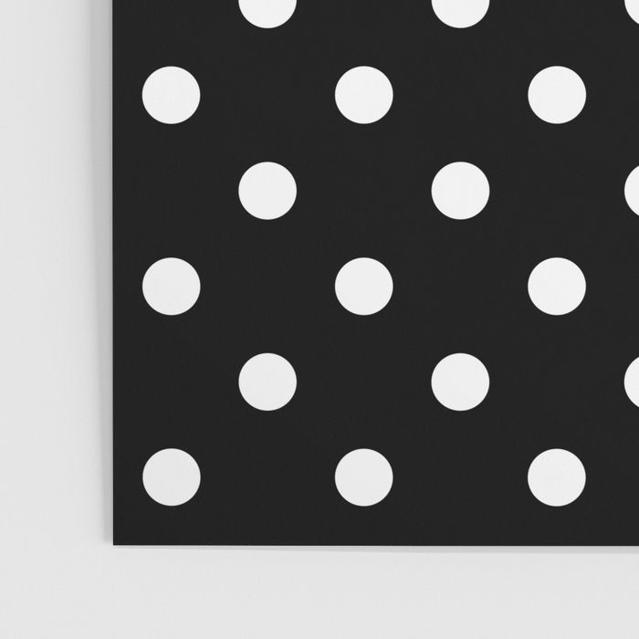 Classic Black & White Polka Dots Pattern Poster Gallery Image 3