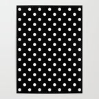 Classic Black & White Polka Dots Pattern Poster Gallery Image 4