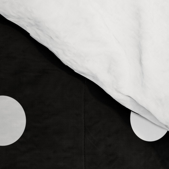 Classic Black & White Polka Dots Pattern Comforter Gallery Image 4