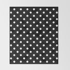 Classic Black & White Polka Dots Pattern Throw Blanket Gallery Image 2