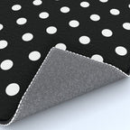 Classic Black & White Polka Dots Pattern Rug Gallery Image 4