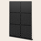 Classic Black & White Polka Dots Pattern Wallpaper Gallery Image 2