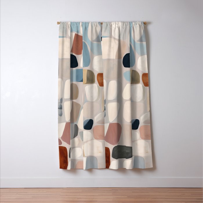 Soft Organic Stone Forms Window Curtain Gallery Image 3