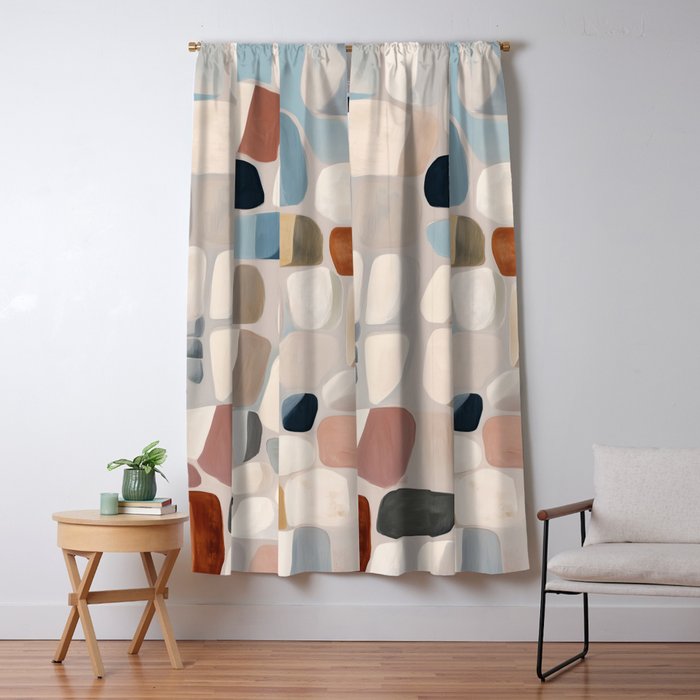 Soft Organic Stone Forms Window Curtain Gallery Image 1