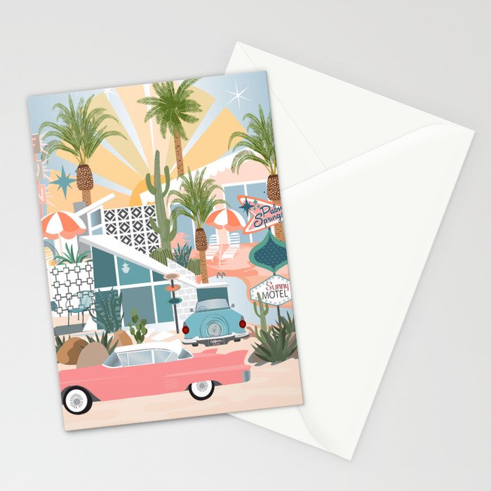 Retro Palm Springs Stationery Card Gallery Image 2