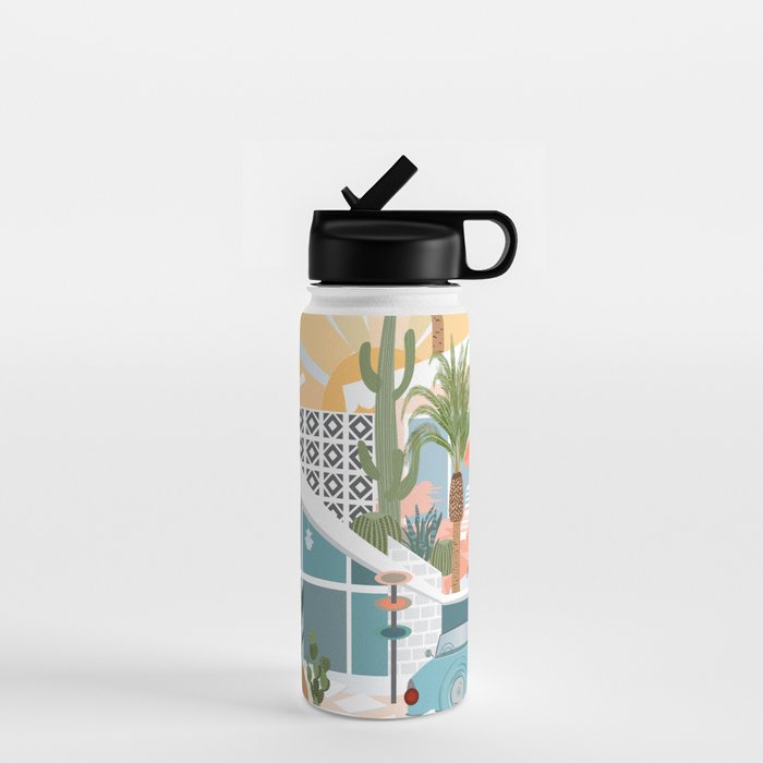 Retro Palm Springs Water Bottle Gallery Image 1
